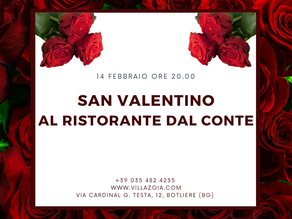 San Valentino 2023 al ristorante Dal Conte